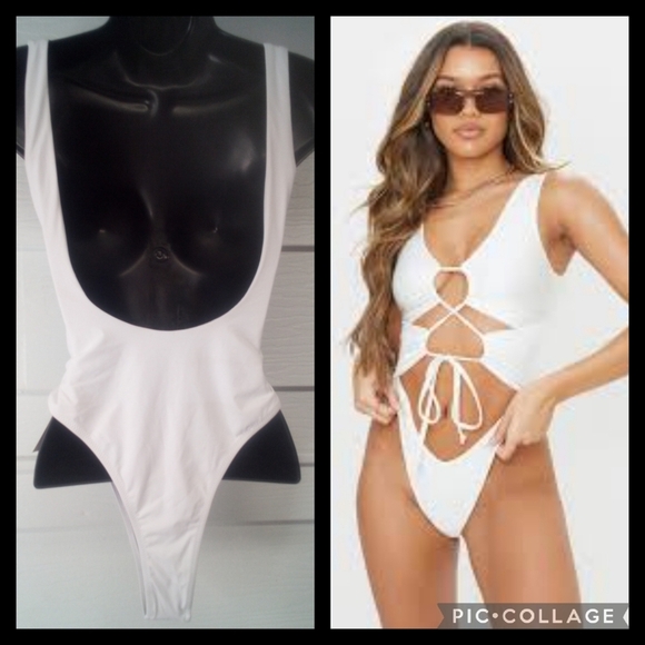 White one piece sexy swimsuit. - Picture 5 of 7